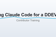 Claude AI and DDEV collaboration banner for contributor training