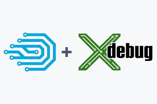 Xdebug logo and DDEV logo