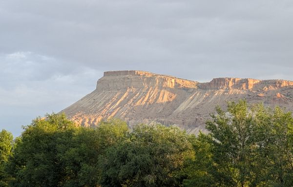 Mount Garfield this morning, Palisade, Colorado, USA