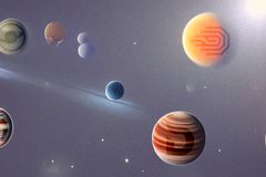 AI-generated planetscape with faint Lando, Mamp, Docksal, DDEV, and Local logos
